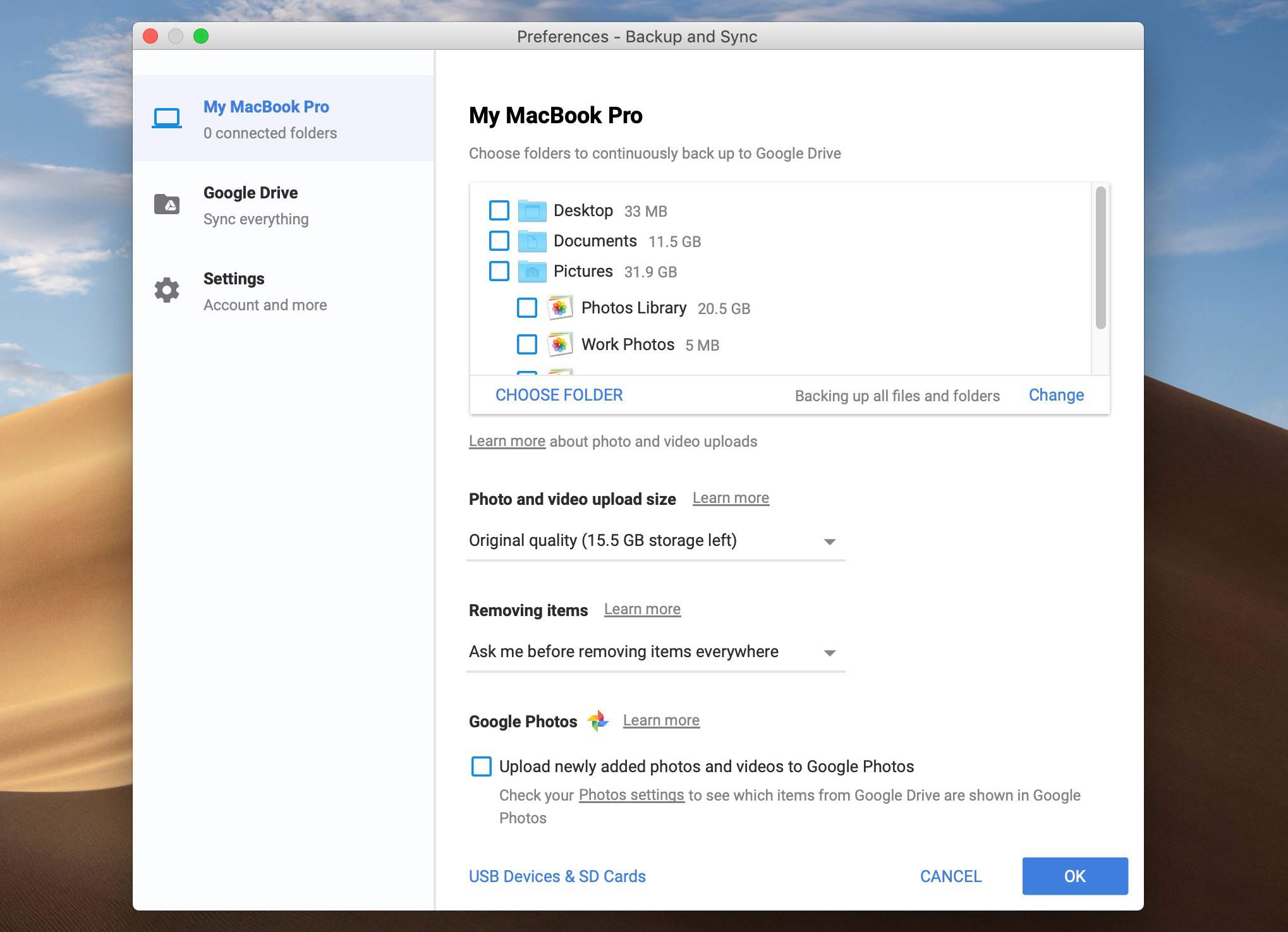 google drive extension for mac from photos